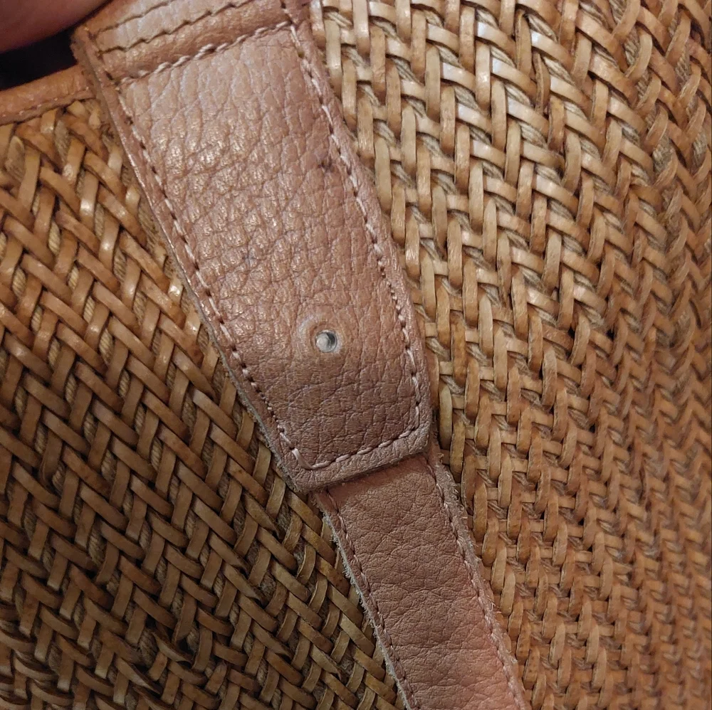 Anthropologie Tan/brown Leather Woven Over the Knee Riding Boots Size 6